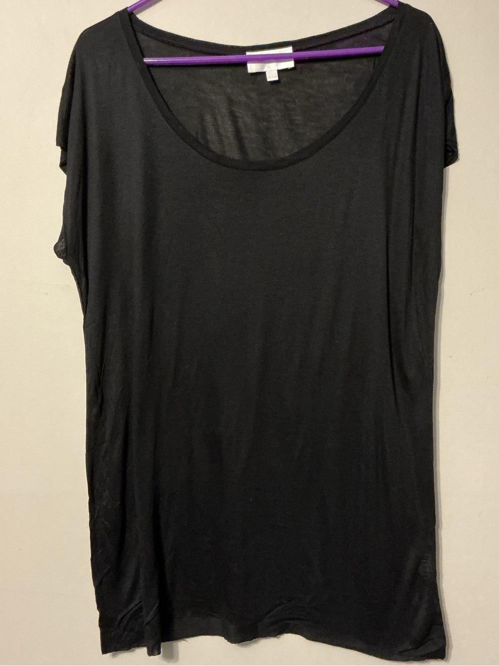 Alexis Black Scoop Neck Short Sleeve Tee